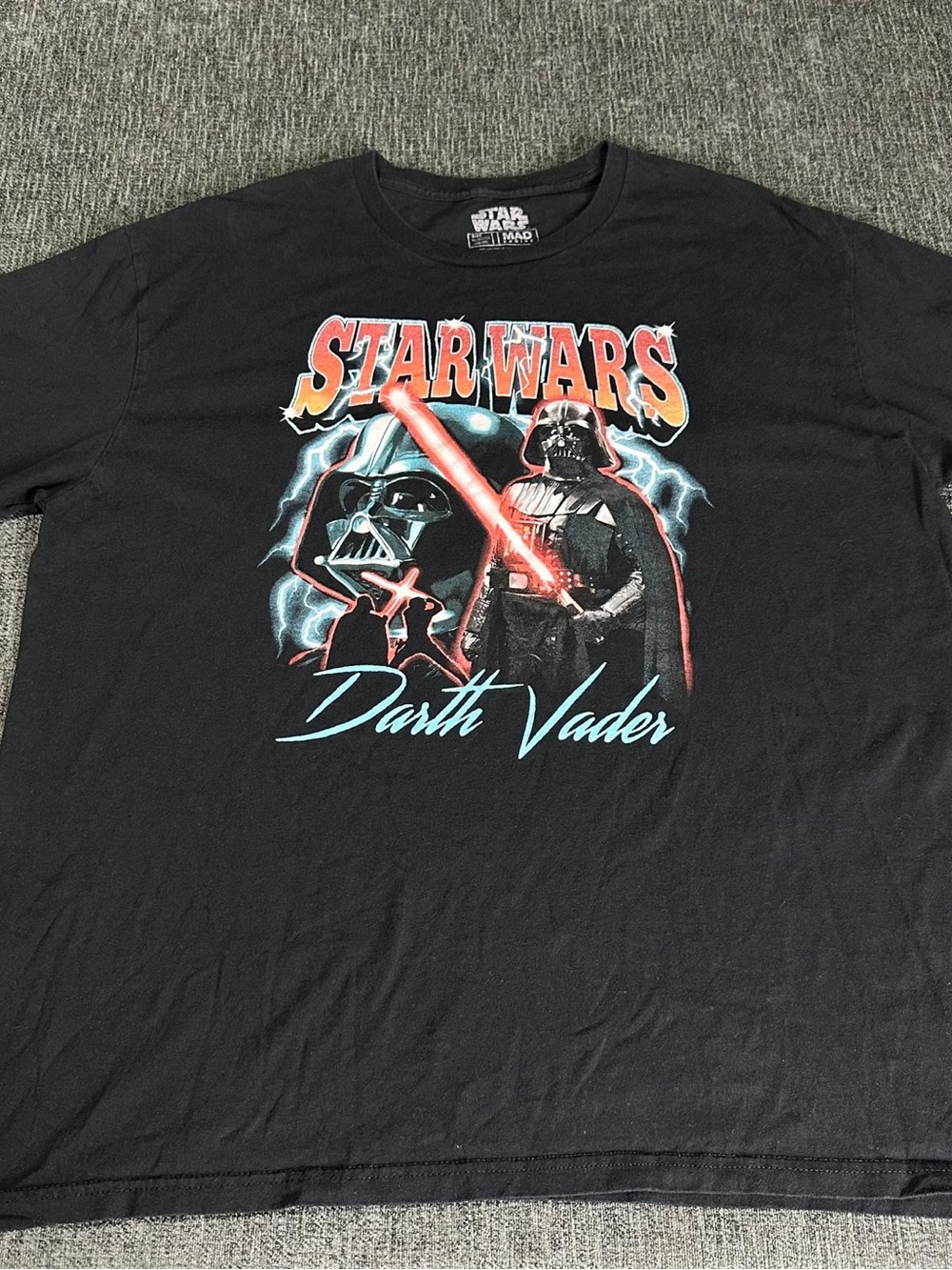 Streetwear DISNEY Star Wars Darth Vader COLLAGE BLACK SHIRT Adult Size XL yoda